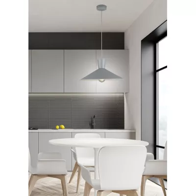 Kovové závěsné osvětlení ELISTA - 1xE27, 60W, šedé