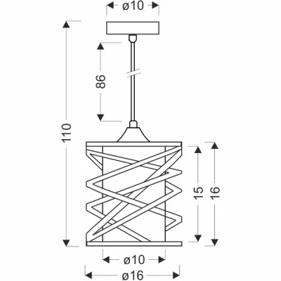 Moderní závěsné svítidlo ELUNA - 1xE27, 60W, černé / jantarové