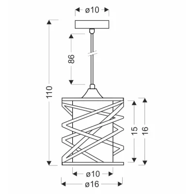 Moderní závěsné svítidlo ELUNA - 1xE27, 60W, černé / jantarové