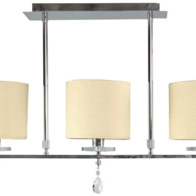 Moderní závěsné osvětlení nad jídelní stůl ESTERA - 5xE14, 40W, chromované / bílé