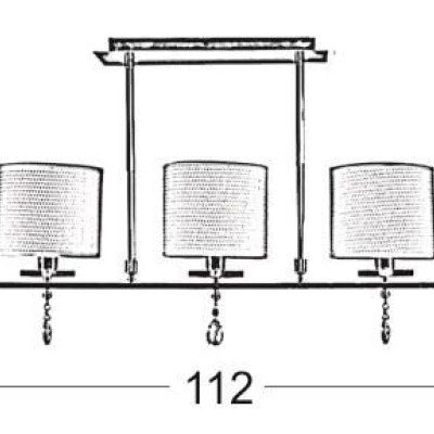 Moderní závěsné osvětlení nad jídelní stůl ESTERA - 5xE14, 40W, chromované / bílé