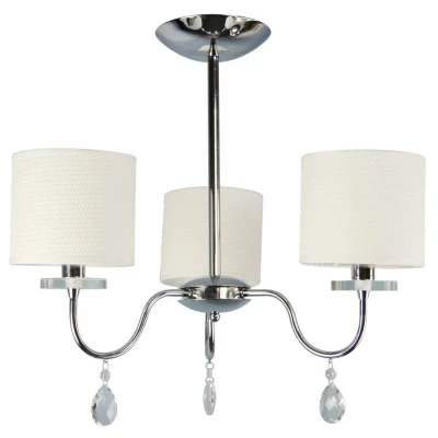 Moderní závěsné tříramenné osvětlení ESTERA - 3xE14, 40W, chromované / bílé