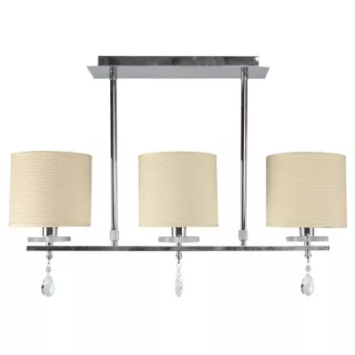 Moderní závěsné osvětlení nad jídelní stůl ESTERA - 3xE14, 40W, chromované / bílé