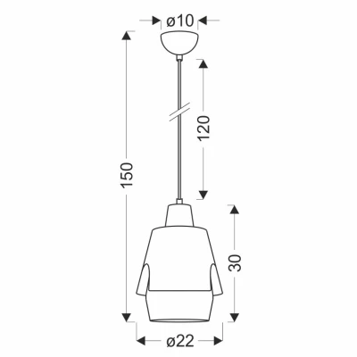 Závěsné moderní osvětlení FALUN - 1xE27, 40W, šedé / žluté