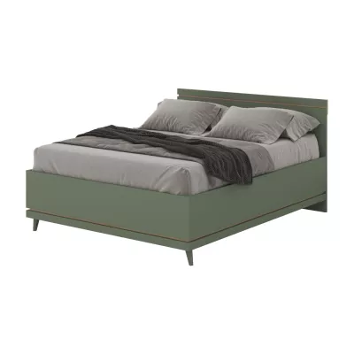 Manželská postel 160x200 ARWEN - zelená / dub