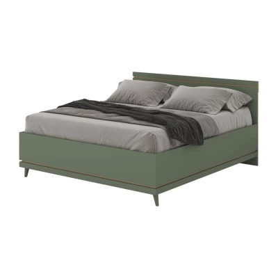 Manželská postel 180x200 ARWEN - zelená / dub