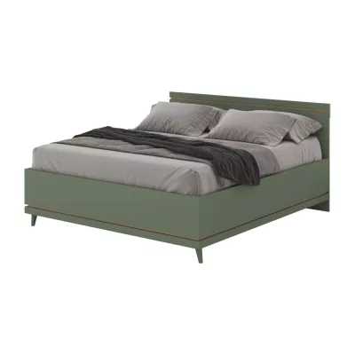 Manželská postel 180x200 ARWEN - zelená / dub