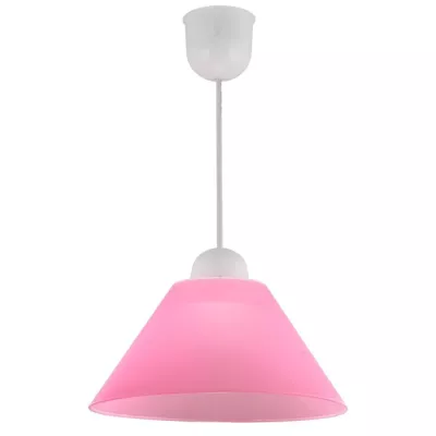 Závěsné osvětlení FAMA - 1xE27, 60W, bílé / růžové