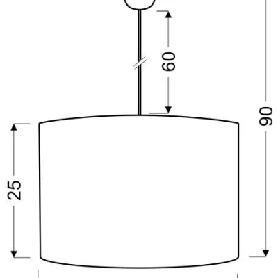 Závěsné osvětlení FARM - 1xE27, 60W, bílé / tmavé béžové