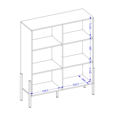 Vysoká komoda s dvířky ADIS - kašmír
