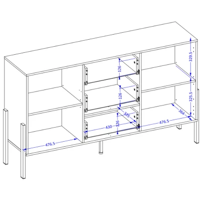 Kombinovaná komoda ADIS - bílá