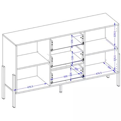 Kombinovaná komoda ADIS - bílá