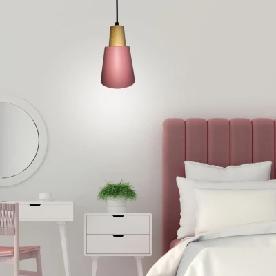 Kovové závěsné světlo FARO - 1xE27, 40W, růžové