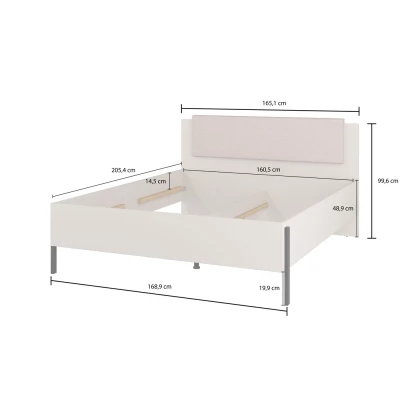 Manželská postel 160x200 ADIS S s úložným prostorem - kašmír