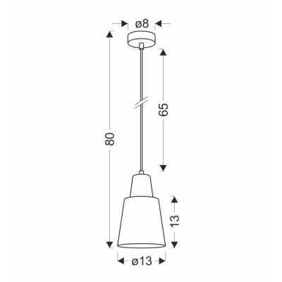 Kovové závěsné světlo FARO - 1xE27, 40W, růžové