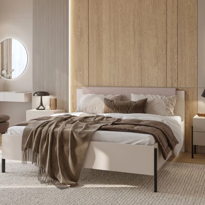Manželská postel 180x200 ADIS S s úložným prostorem - kašmír