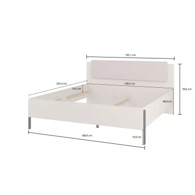 Manželská postel 180x200 ADIS S s úložným prostorem - kašmír