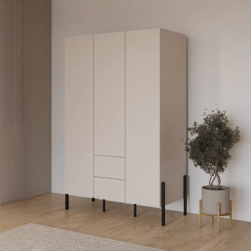 Vysoká šatní skříň 139 cm ADIS S - kašmír