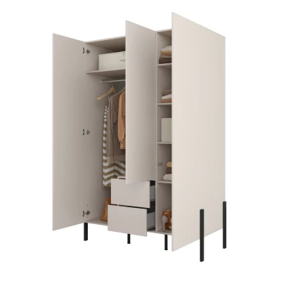 Vysoká šatní skříň 139 cm ADIS S - kašmír