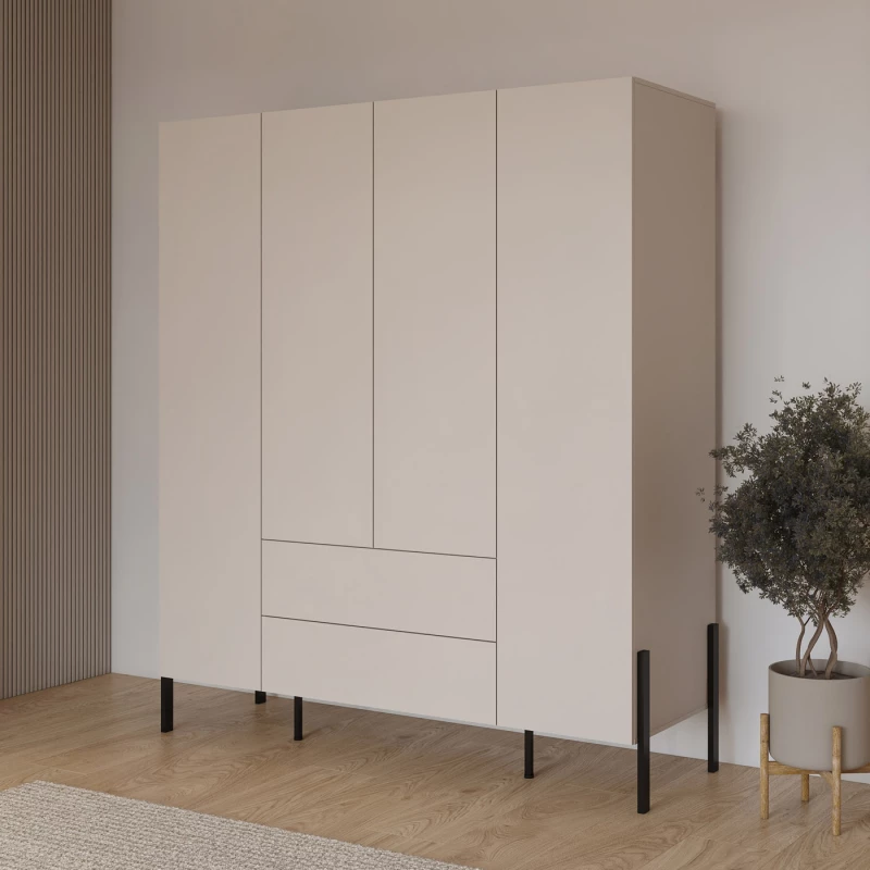 Velká šatní skříň 184 cm ADIS S - kašmír