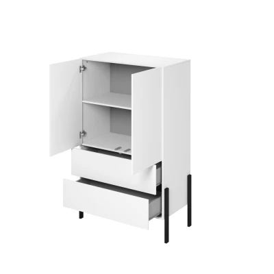 Nízká skříň 94 cm ADIS se šuplíky - bílá