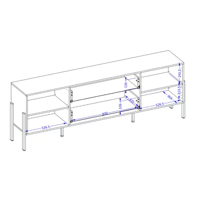 Televizní stolek ADIS - bílý