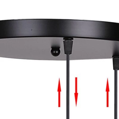 Závěsné moderní osvětlení FELIS - 3xE27, 60W, černé / jantarové sklo