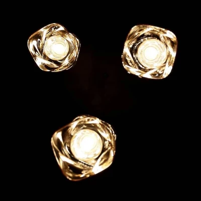 Závěsné moderní osvětlení FELIS - 3xE27, 60W, černé / jantarové sklo