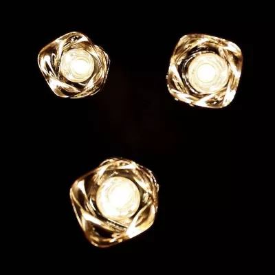 Závěsné moderní osvětlení FELIS - 3xE27, 60W, černé / jantarové sklo