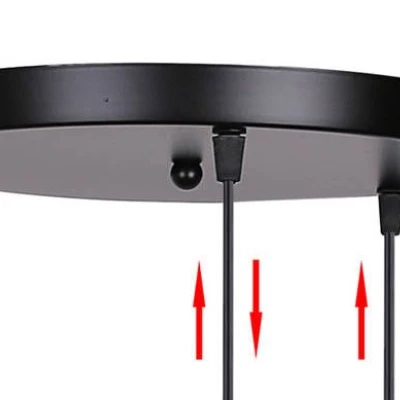 Závěsné moderní osvětlení FELIS - 3xE27, 60W, černé / kouřové sklo