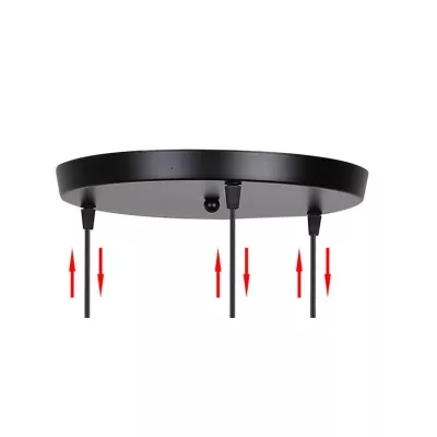 Závěsné moderní osvětlení FELIS - 3xE27, 60W, černé / kouřové sklo