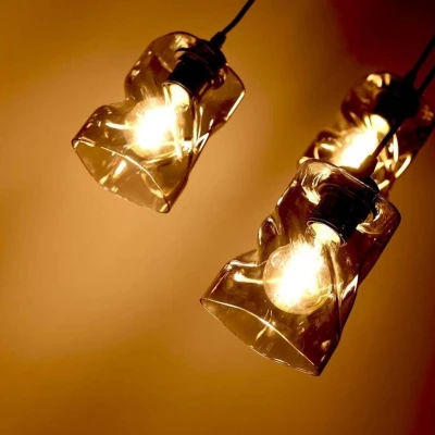 Závěsné moderní osvětlení FELIS - 3xE27, 60W, černé / kouřové sklo