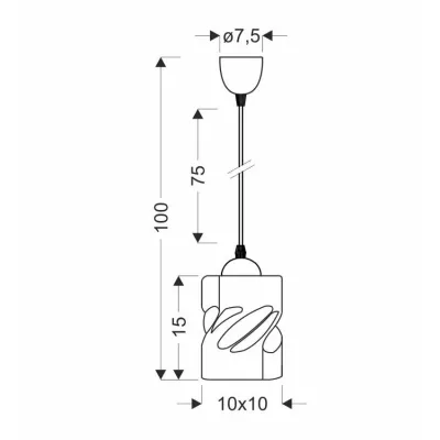 Moderní závěsné osvětlení FELIS - 1xE27, 60W, černé / kouřové sklo
