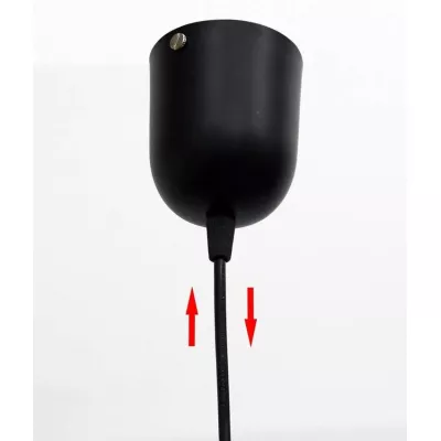 Moderní závěsné osvětlení FELIS - 1xE27, 60W, černé / jantarové sklo