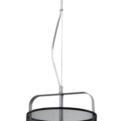 Závěsné moderní světlo FIBA - 1xE27, 40W, černé / stříbrné