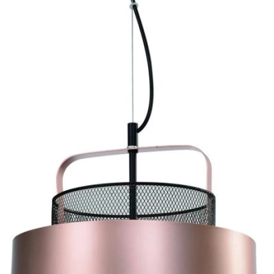 Závěsné moderní světlo FIBA - 1xE27, 40W, černé / měděné