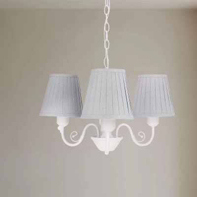 Závěsné osvětlení na řetězu FIREZ - 3xE27, 40W, bílé / šedé