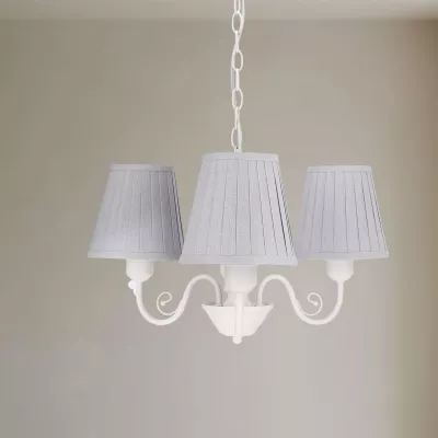 Závěsné osvětlení na řetězu FIREZ - 3xE27, 40W, bílé / šedé