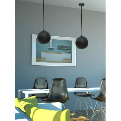 Moderní závěsné osvětlení FLEN 1 - 1xE27, 40W, hnědé