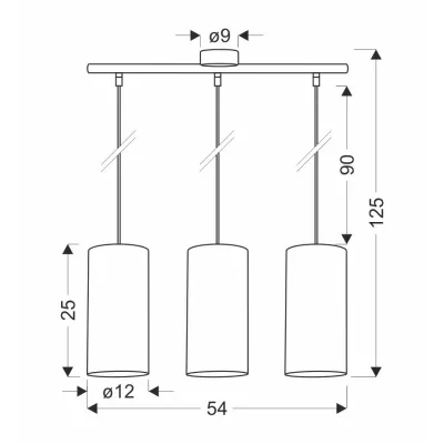 Ratanové závěsné osvětlení nad jídelní stůl FLERI - 3xE27, 60W, černé / béžové