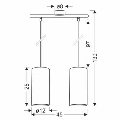 Ratanové závěsné osvětlení nad jídelní stůl FLERI - 2xE27, 60W, černé / béžové