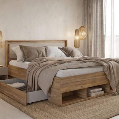 Set 2 šuplíků NOAH - dub mauvella / béžový