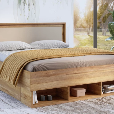 Set 2 šuplíků NOAH - dub mauvella / béžový