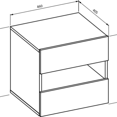 Noční stolek NOAH - dub mauvella / béžový