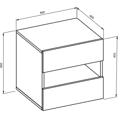 Noční stolek NOAH - dub mauvella / béžový
