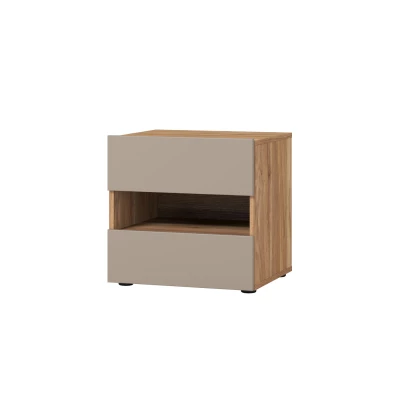 Noční stolek NOAH - dub mauvella / béžový