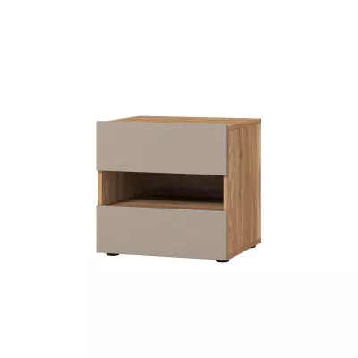 Noční stolek NOAH - dub mauvella / béžový