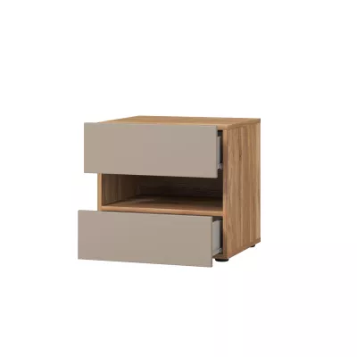 Noční stolek NOAH - dub mauvella / béžový