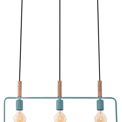 Závěsné světlo ve skandinávském stylu nad jídelní stůl FRAME - 3xE27, 60W, modré