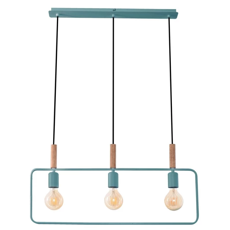 Závěsné světlo ve skandinávském stylu nad jídelní stůl FRAME - 3xE27, 60W, modré